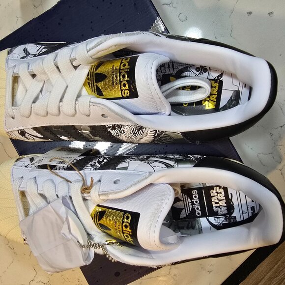 Star Wars x Nanzuka x adidas Originals Superstar XLG IF9249 MENS SIZE 10 NEW - Picture 10 of 16